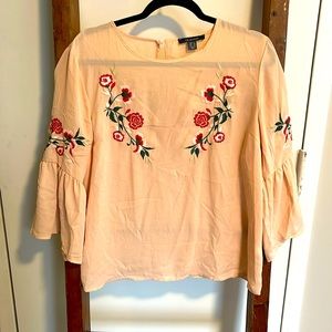 Primark Embroidered Floral Blouse - Size 12